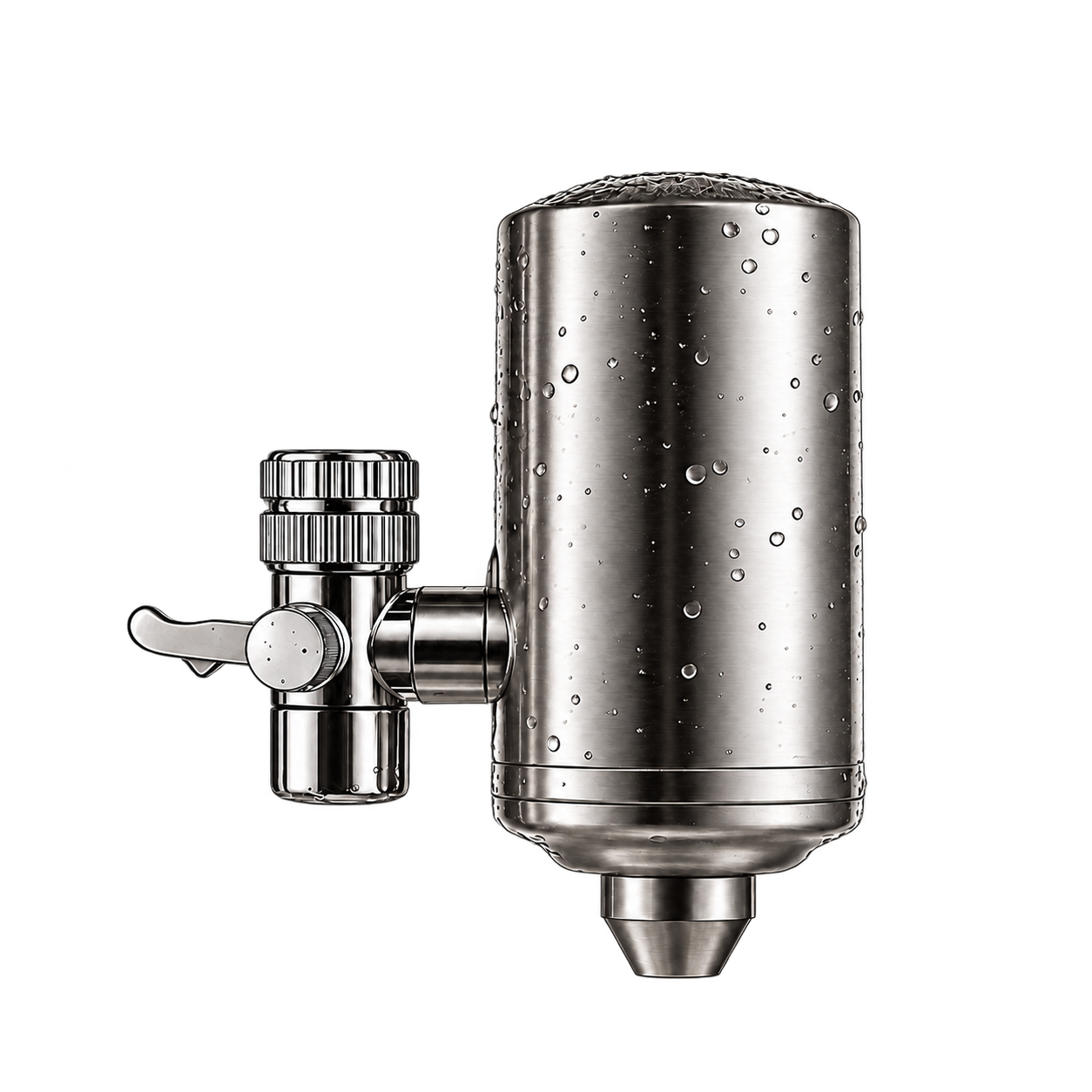 AquaVital stainless-steel faucet filtration system